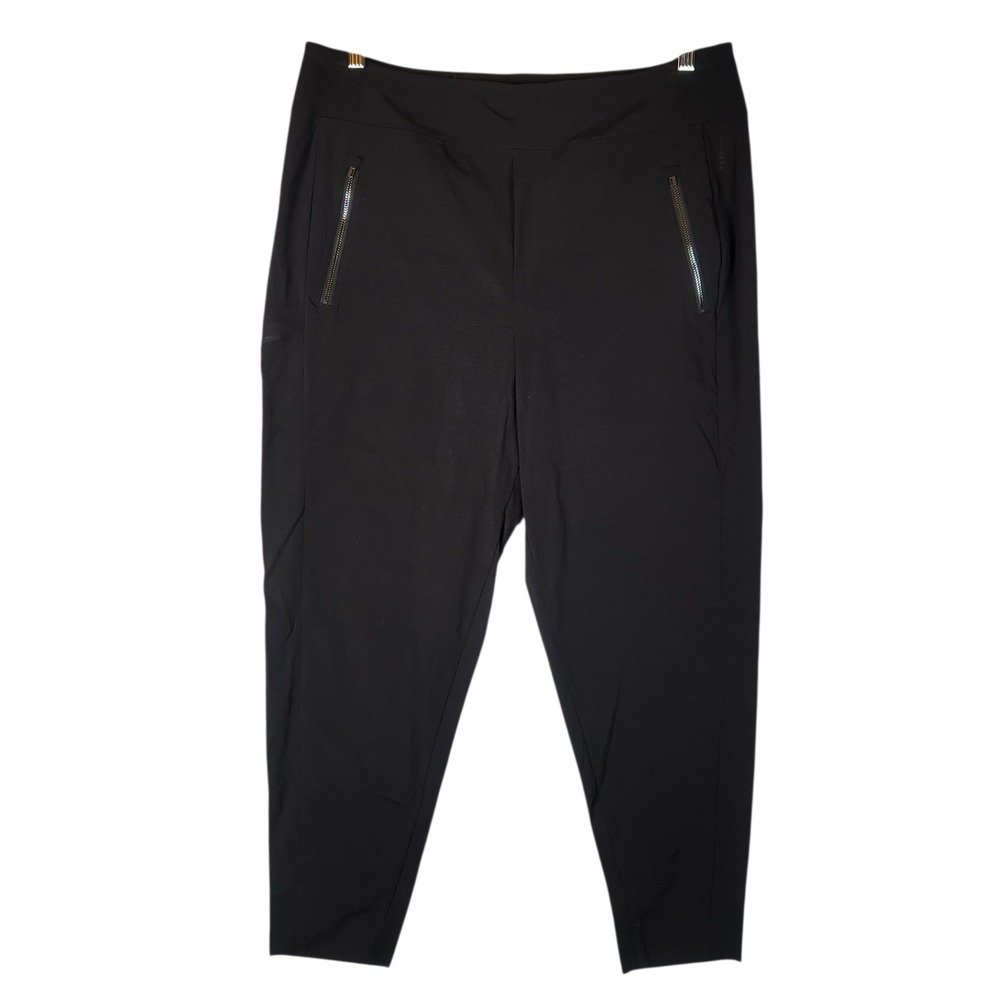 Athleta Trekkie North Jogger Pants 14 Black Nylon Ripstop Hiking Outdoor
